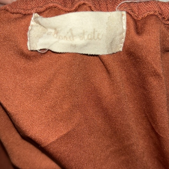 Altar’d State Pumpkin Spice Mini Dress Sleeves Cutouts Linen Summer Size Medium - Picture 4 of 7